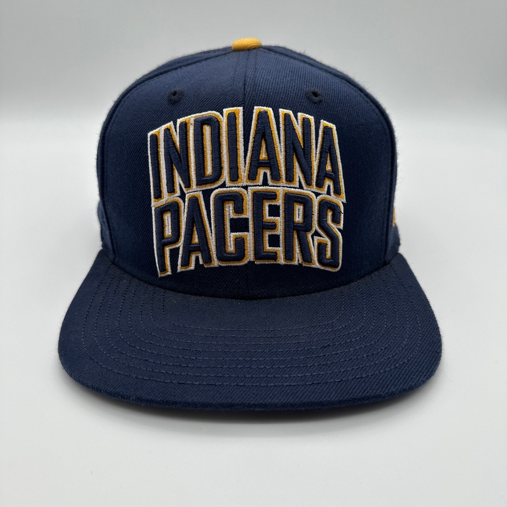Indiana Pacers Hat Cap Adult Blue Snapback Adidas Basketball Logo NBA Draft
